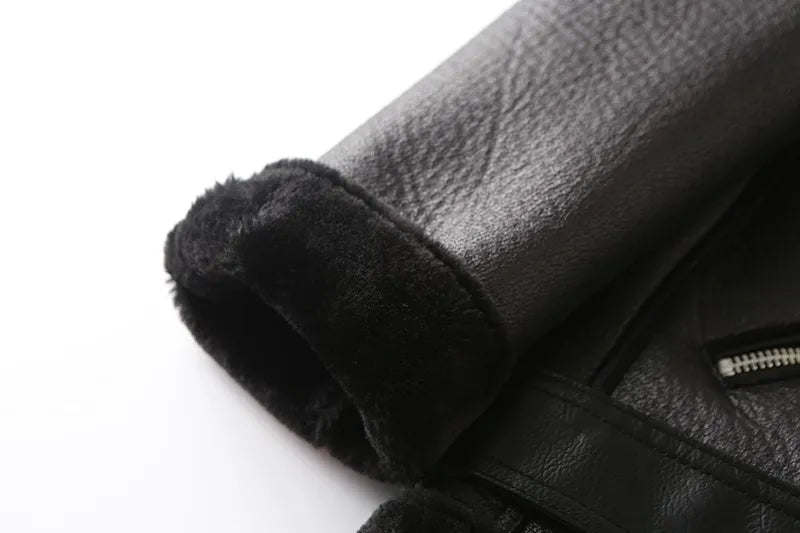 RARF The new  women's jacket with extra thick warm and extra thick lamb feather rider jacket with artificial fur Aviola
