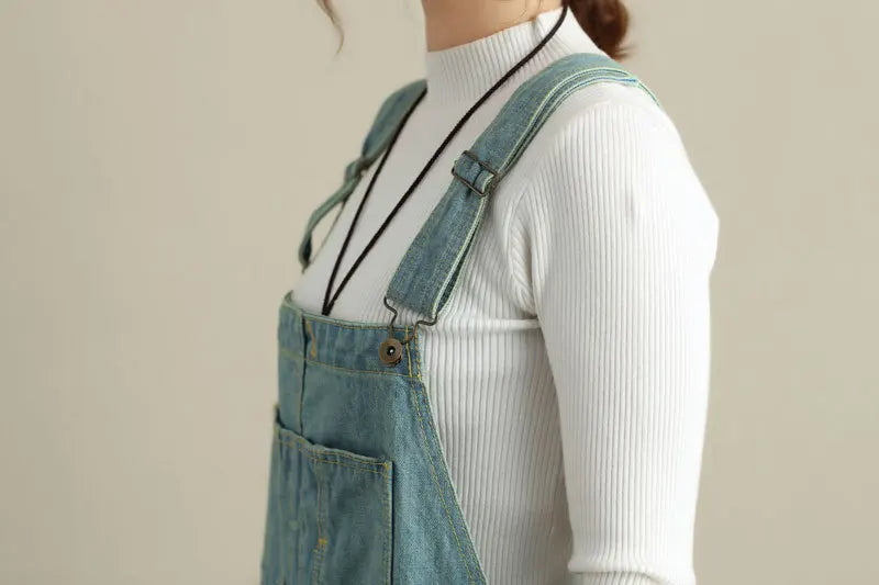 Jumpsuits Women Causal Loose Denim One Piece Mom Jeans Suspenders Overalls Wide Leg Long Pants High Waist Rompers Y2k Streetwear Aviola