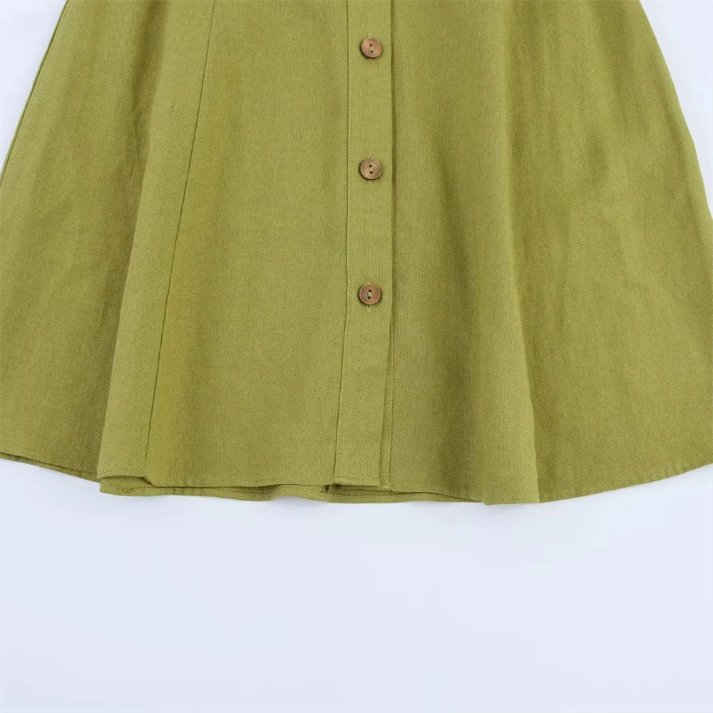 BM&MD&ZA2025comfortable temperament simple belt design lapel short dress summer new women's clothing Aviola