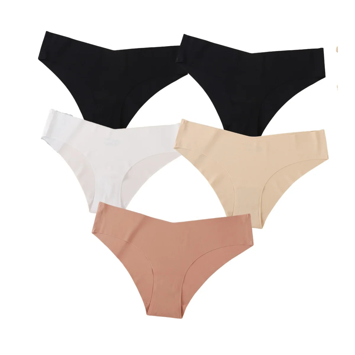 5Pcs/Set Women Panties Seamless Briefs Thin Female Vneck Underpants Summer Soft Panties Sexy Lingerie Underwear Underwear Aviola