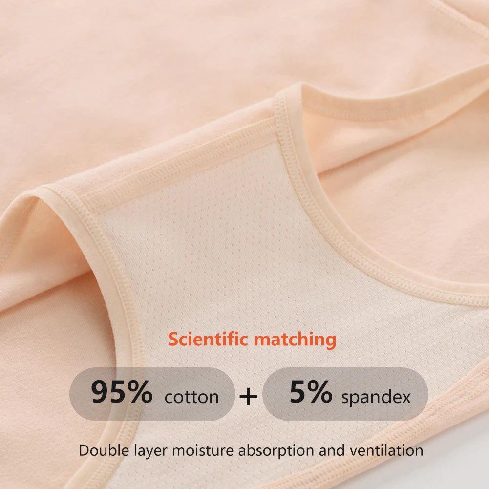 5 pcs/Lot High Waist Underwear Cotton Panties for Women Light Panty Culotte Femme Underpants M-XXL Girls Comfortable Briefs Aviola