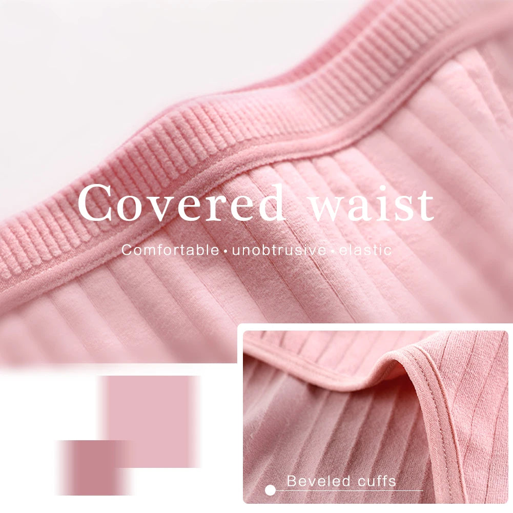 5pcs/pack Women's Stretchy Cotton Panties Oversize Anti-bacterial Briefs Lingerie Aviola