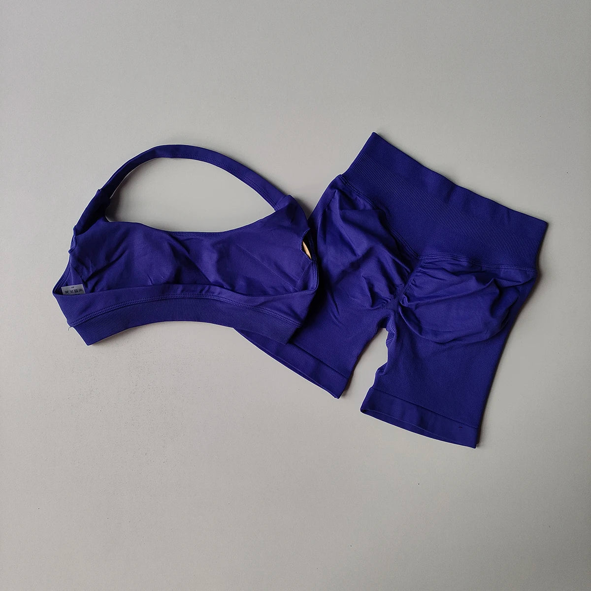 2 Pieces Yoga Suit for Women Seamless Fitness Gym Clothes Halter Sports Bra Matching Impact Shorts Workout Sets Gym Outfit Aviola