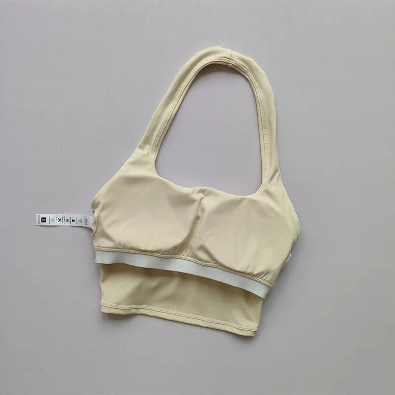 Sexy Halter Padded Yoga Camisole for Women, Backless Gym Crop Top, Fitness Bra, Breathable Workout Tops, Sports Bras Aviola