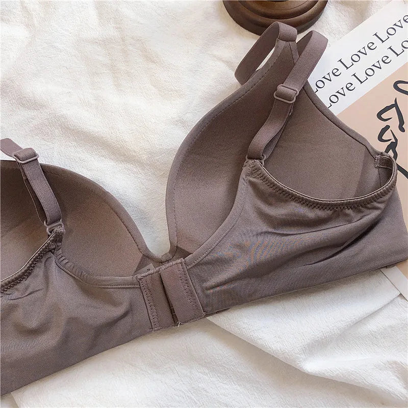 2Pcs/Set Push Up Bra Padded Bras For Women Underwear Non-wire Brassiere Sexy Lingerie Solid Color 3/4 Cup Comfort Intimates Aviola