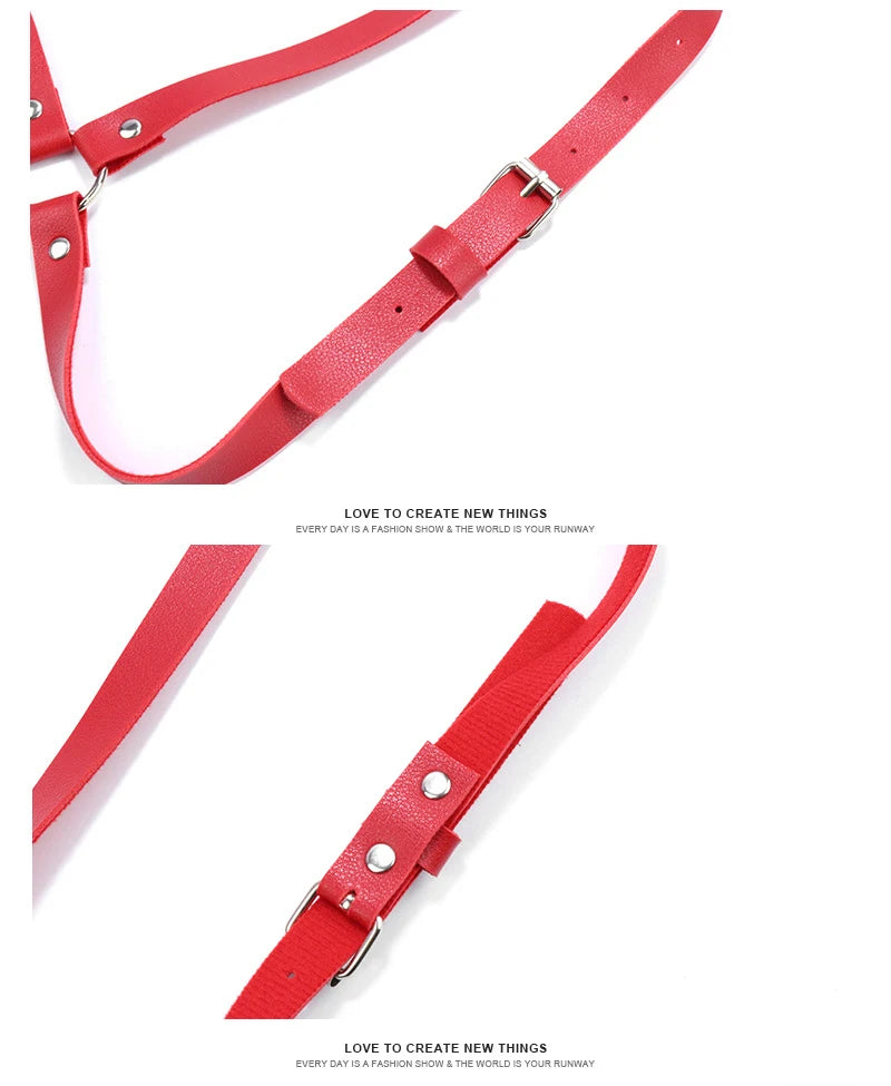 Bdsm Bondage Leg Harness Garter Belt Erotic Lingerie Women Body Garters Gothic Lenceria Mujer Sexy Bow PU Leather Harness Belts Aviola