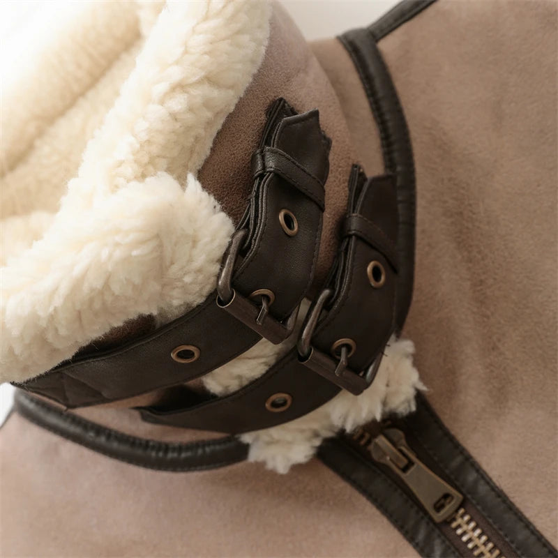 RARF 2024 autumn winter new ladies warm fur integrated sleeveless fleece stitching coat vest jacket Aviola