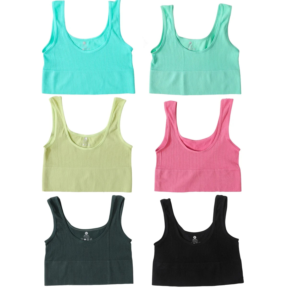 Seamless Bras For Women Streetwear Rib Sports Tank Top Sexy Lingerie No Pads Crop Top Female Fitness Underwear Aviola