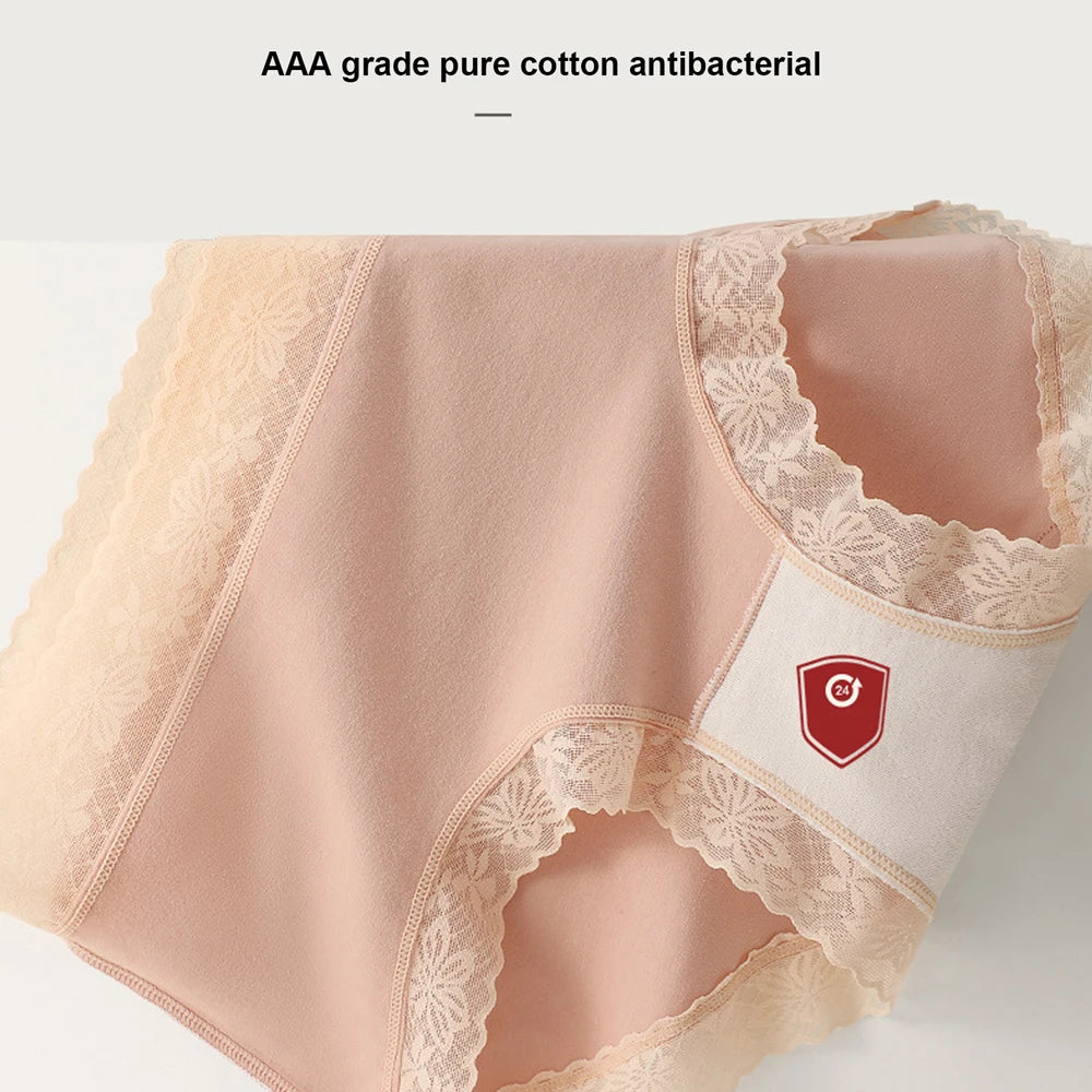 3PCS Cotton Size M-XXL Women's Panties Sexy Fashionable Women's Underwear Ladies lace Comfortable Briefs Girl's Lingerie Aviola