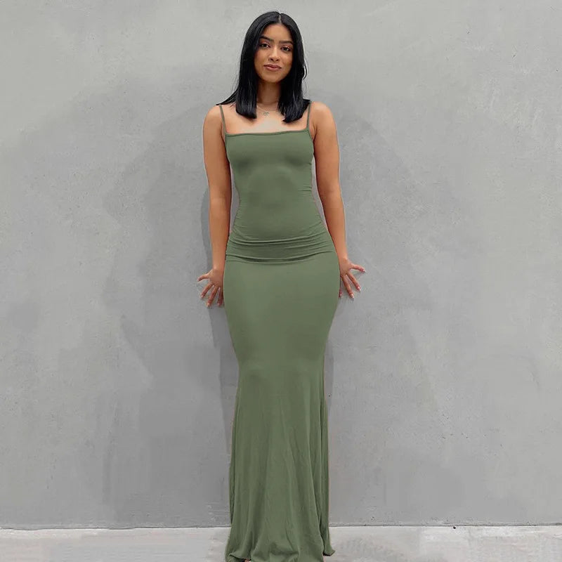 Y2K summer casual style Japanese and Korean casual women's suspender style collarless dress dress Aviola