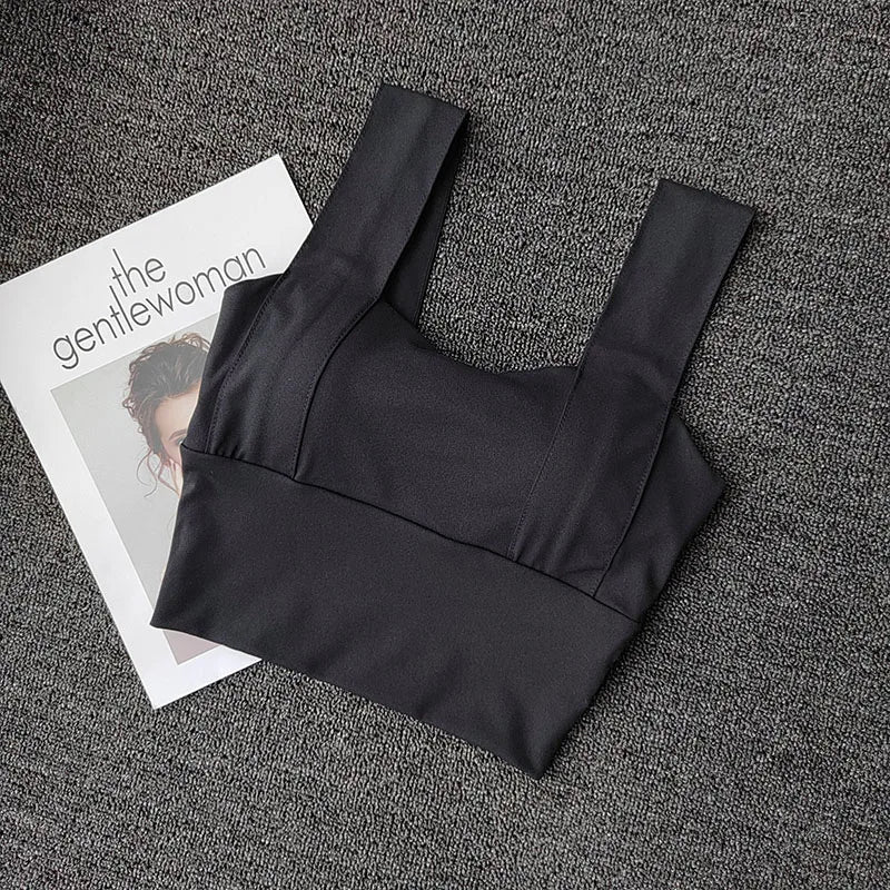 Women Sexy Crop Tops Yoga Bra Female Streetwear Sleeveless Camis Seamless Sport Lingerie Tee Fitness Bra Tanks Workout Bras Aviola