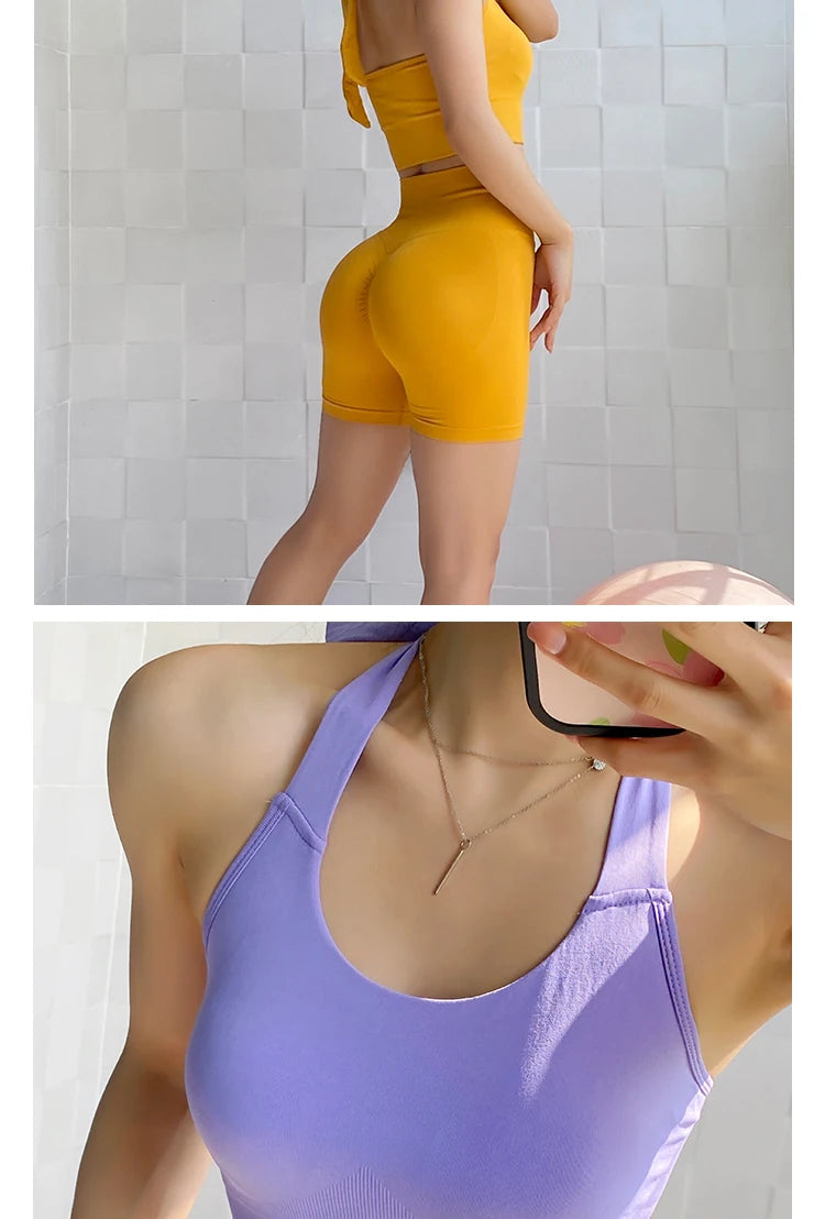 Seamless Push Up Sports Bra for Women, Sports Underwear, Workout Top, Crop Fitness, Active Wear, Yoga Gym Brassiere Sportswear Aviola