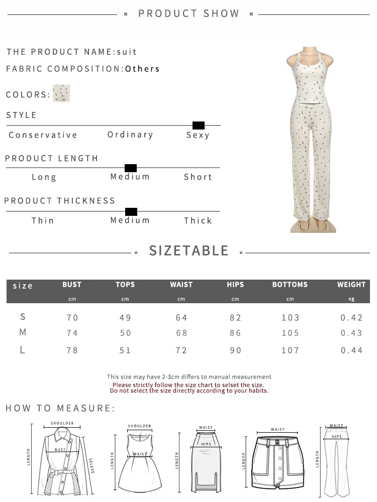 Nibber Comfy Casual Ribbed 2 Piece Set Women Flower Print Squard Collar Tops+Straight Pants Matching Daily Simple Elegant Suits Aviola
