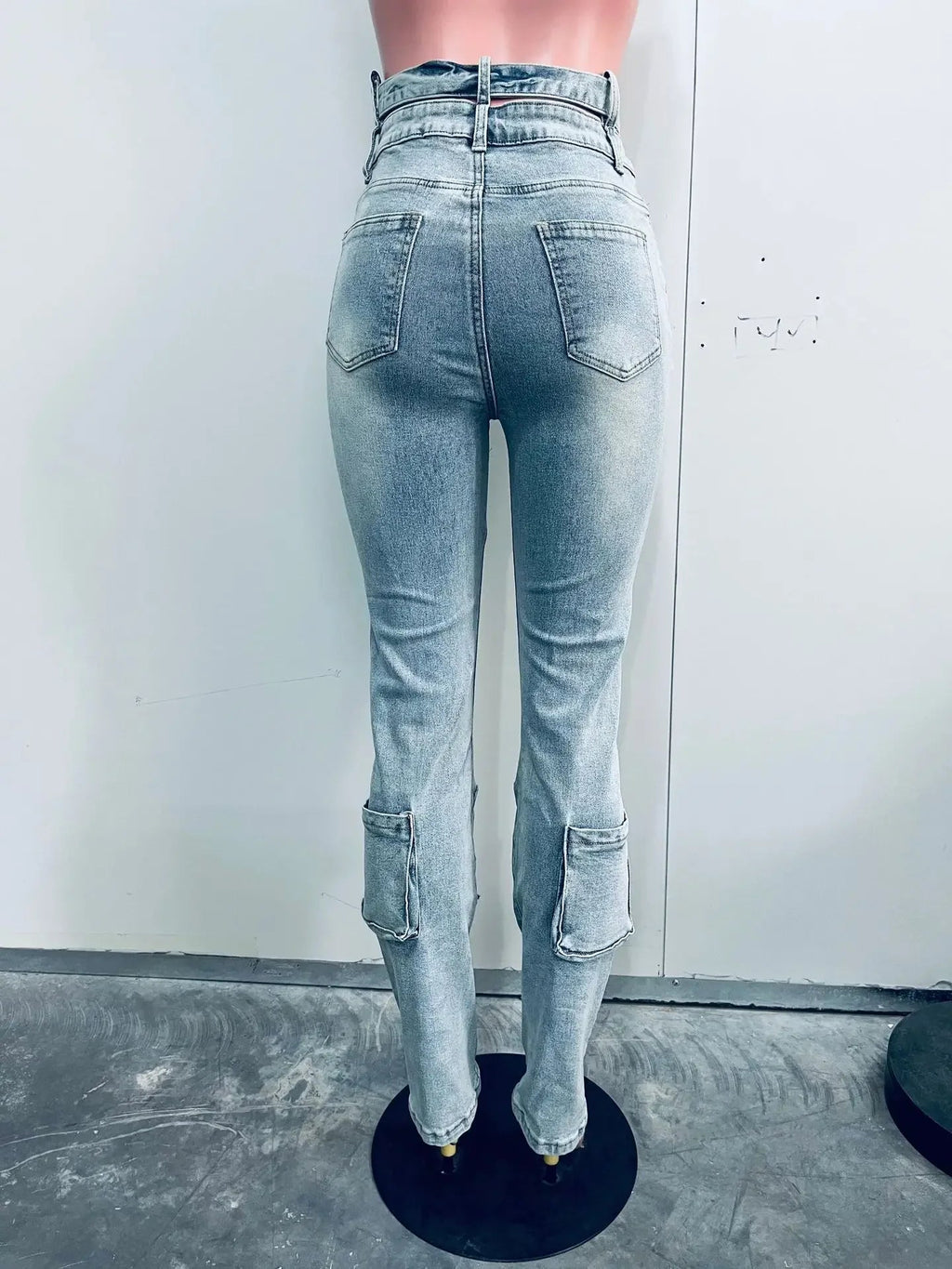 Jeans Women Denim Straight Pants Streetwear Mom Full Length High Waist Multiple Pockets Distressed Washed 2025 Vintage Trousers Aviola