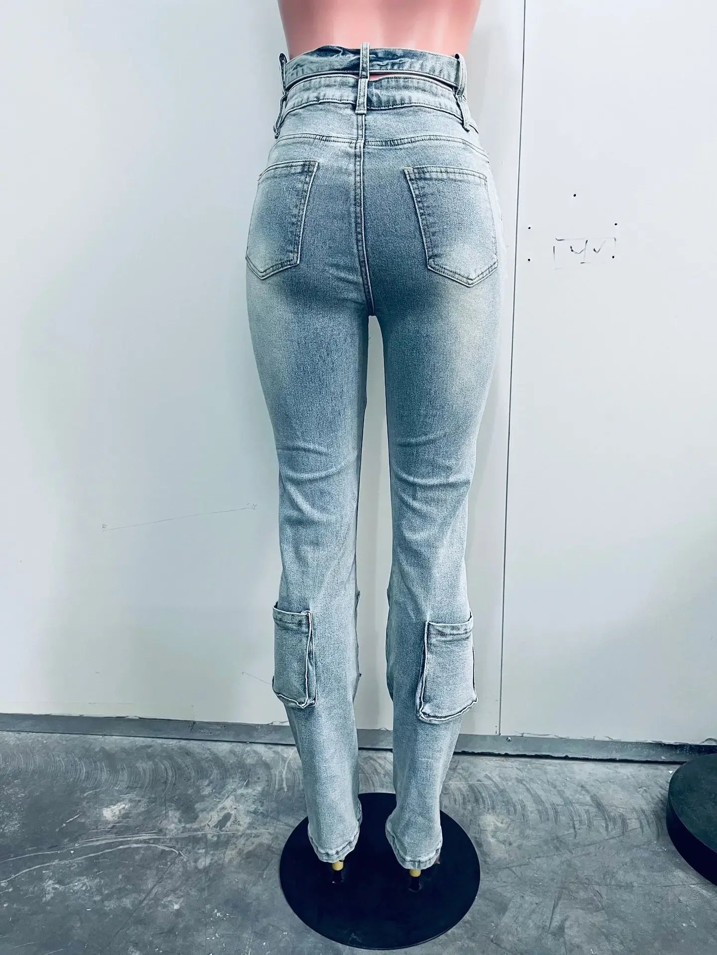 Jeans Women Denim Straight Pants Streetwear Mom Full Length High Waist Multiple Pockets Distressed Washed 2025 Vintage Trousers Aviola