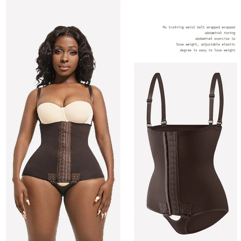 1 Piece Solid Seamless Light Shaping Shapewear Bodysuit,Adjustable Tummy Control with Open Crotch, Women's Underwear & Shapewear Aviola