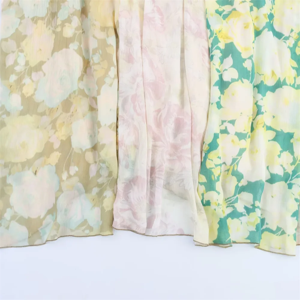 BM&MD&ZA2025flower print patchwork holiday style backless loose sling long dress summer new women's clothing Aviola