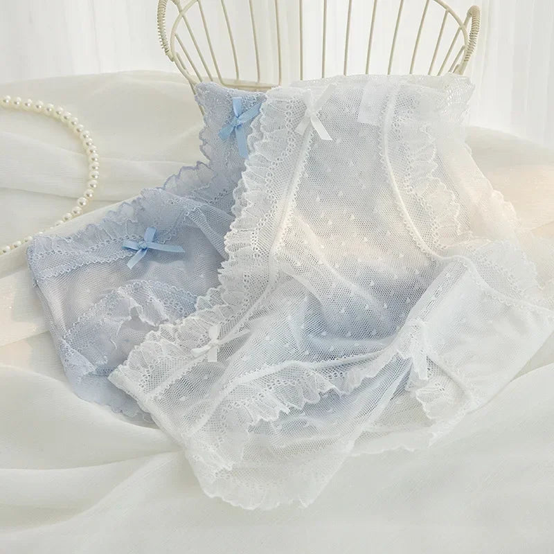 2024 Women Sexy Lace Summer Thin Breathable Underwear Panty Girls Hollow Out Comfort Briefs Low Waist Seamless Underpants Female Aviola
