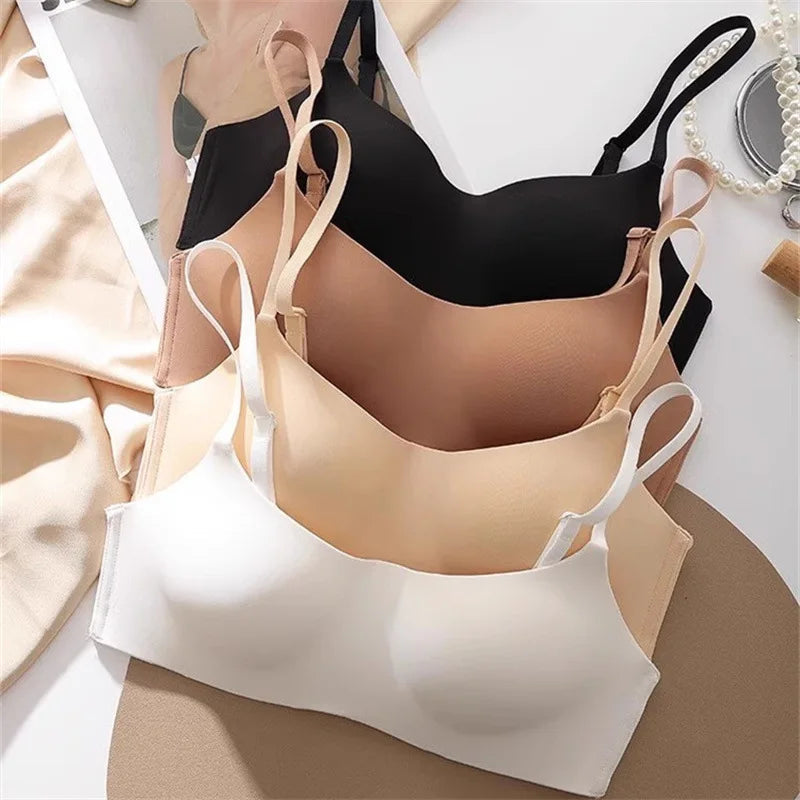 2PCS/Set Seamless Bras For Women Wireless Underwear 1/2 Cup Bra Female Wirless Sexy Lingerie Soft Padded Thin Intimates Aviola