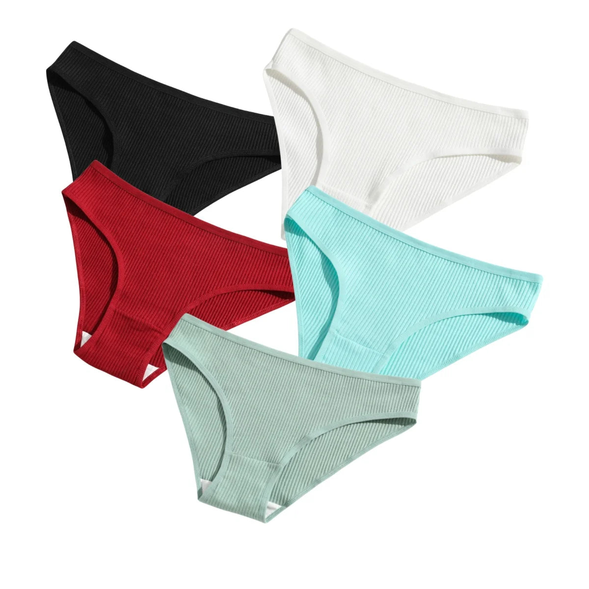 5Pcs/Set Women's Cotton Panties Sexy Underpants Solid Color Briefs Female Comfortable Stretch Soft Lingerie S-XXL Aviola