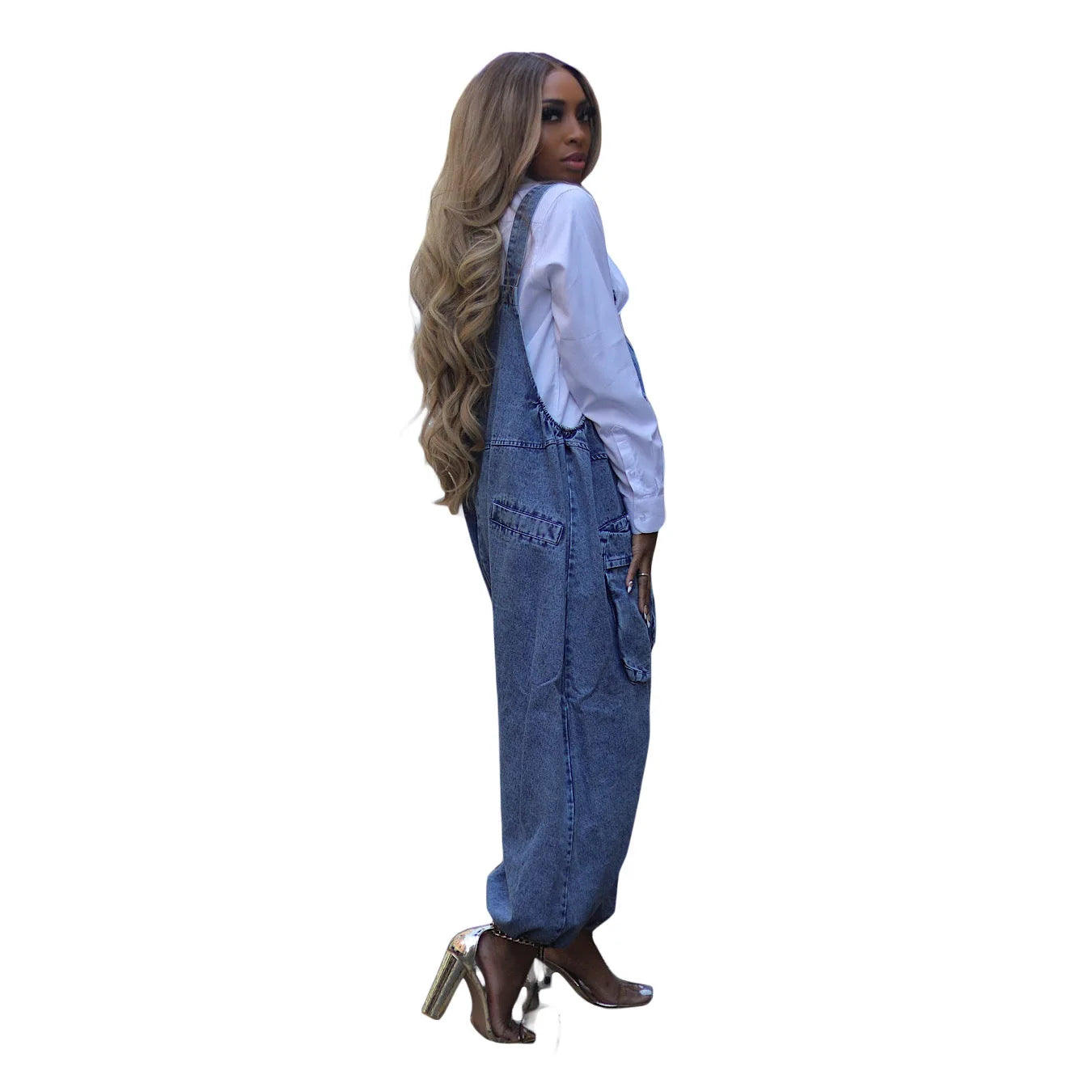 Women Jumpsuits Suspenders Jeans Pant One Piece Demin Overalls Y2k Streetwear Wide Leg Long Pant Casual Loose Rompers Mom Aviola