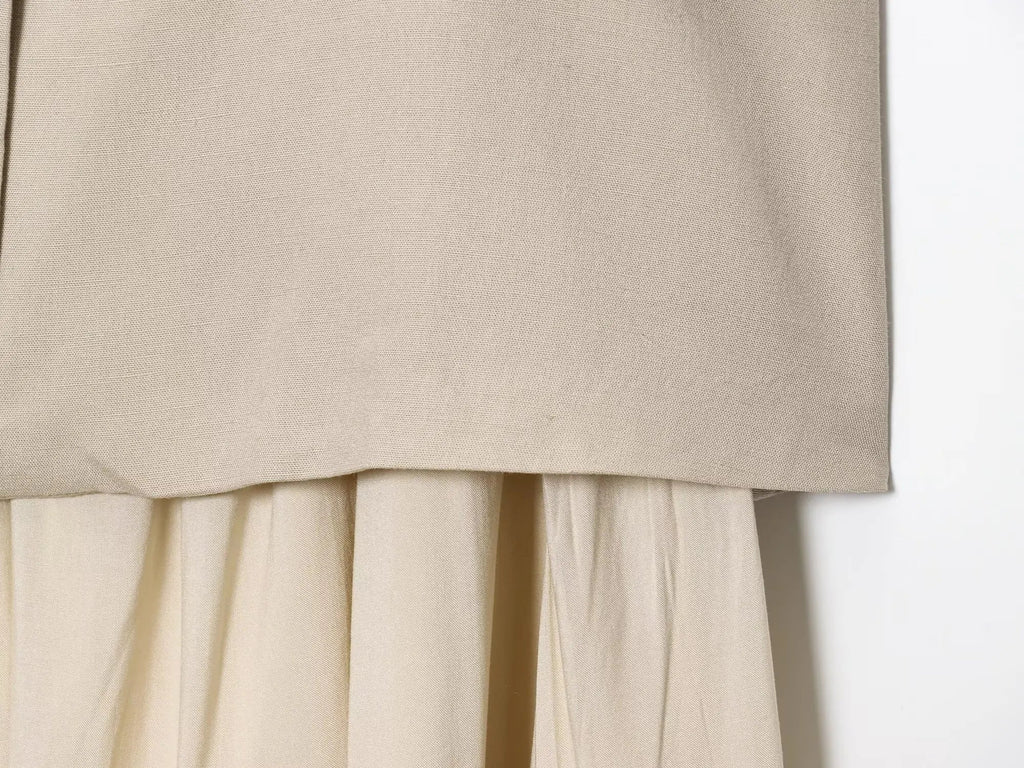 UNIZERA 2025 Summer New Arrivals Women's Wear Single-Breasted Small Pleated Skirt Midi Vest Splicing Dress Aviola