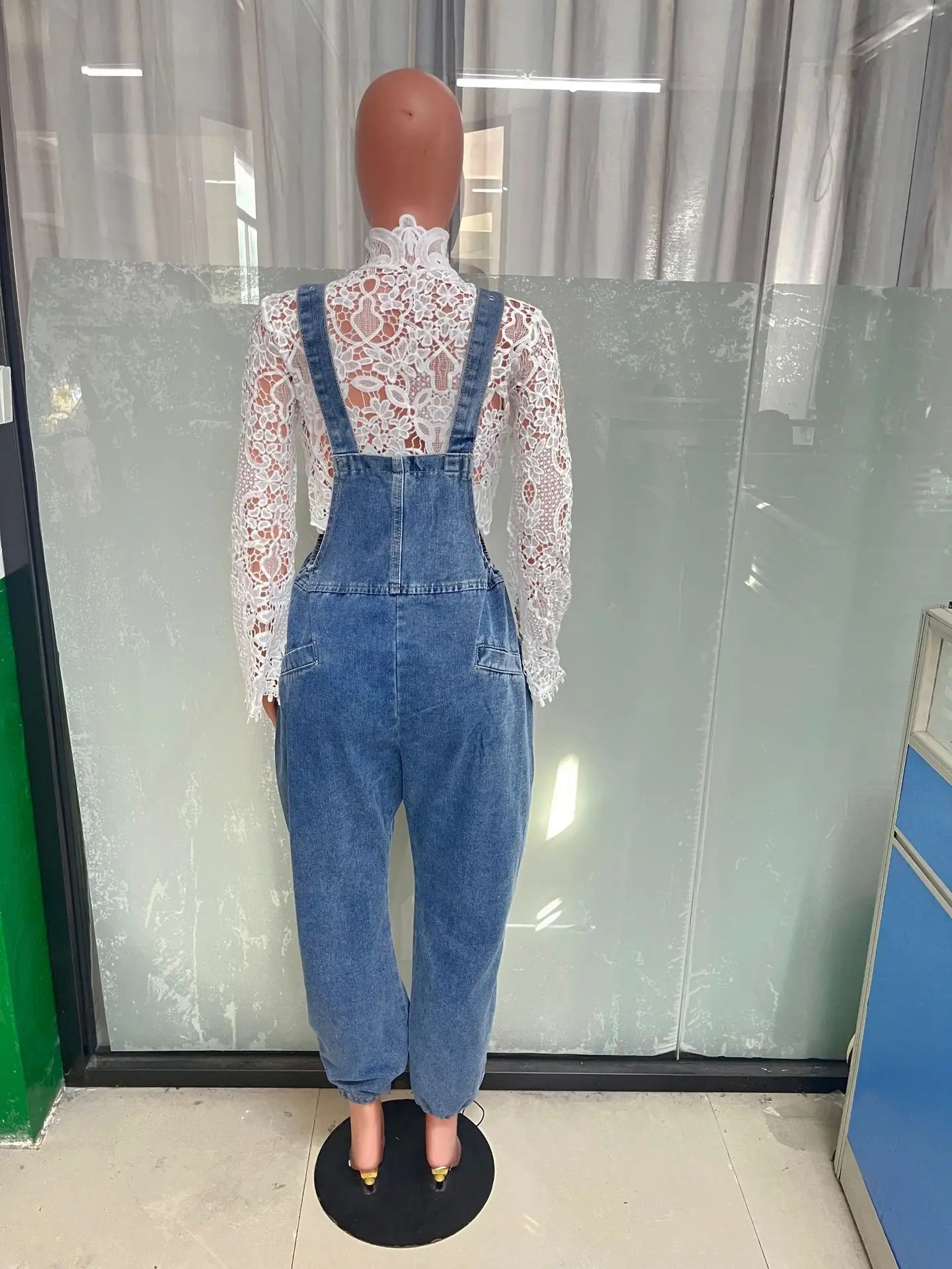 Women Jumpsuits Suspenders Jeans Pant One Piece Demin Overalls Y2k Streetwear Wide Leg Long Pant Casual Loose Rompers Mom Aviola
