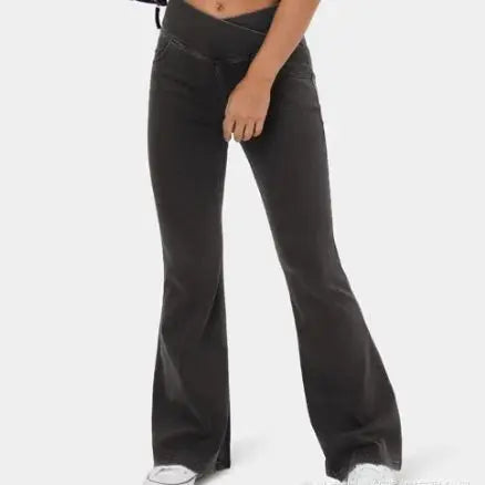 Denim Pant Women Jeans Long Flare Pants Slim Mom Jeans High Waist Yoga Trousers Y2k Streetwear Elegant Splice Sexy Work 2025 Aviola