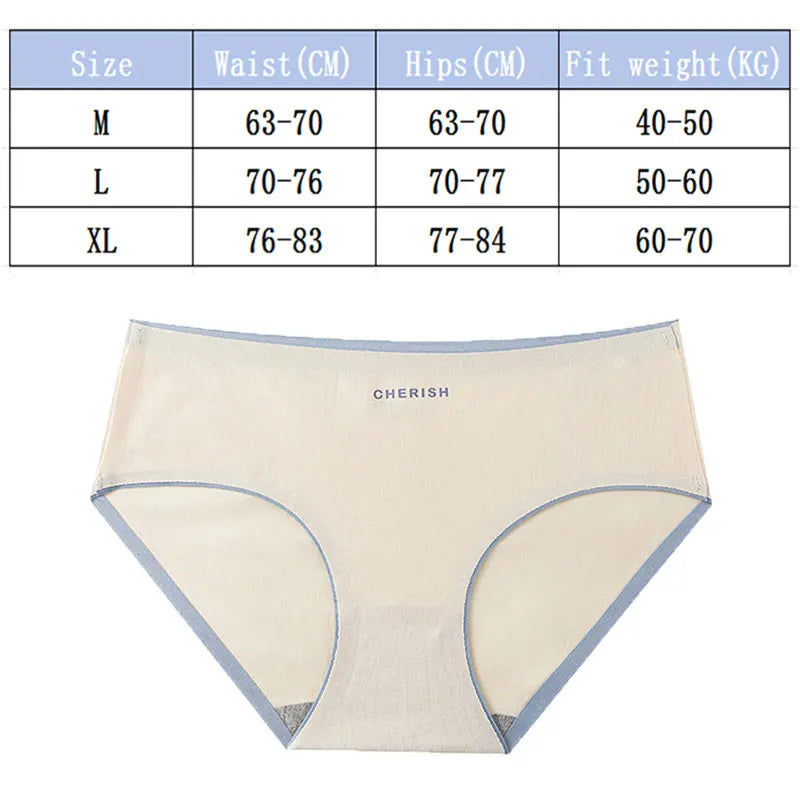 4Pcs/Set Middle Waist Cotton Panties Women Underwear Breathable Girls Briefs Comfort Ladies Lingerie Aviola