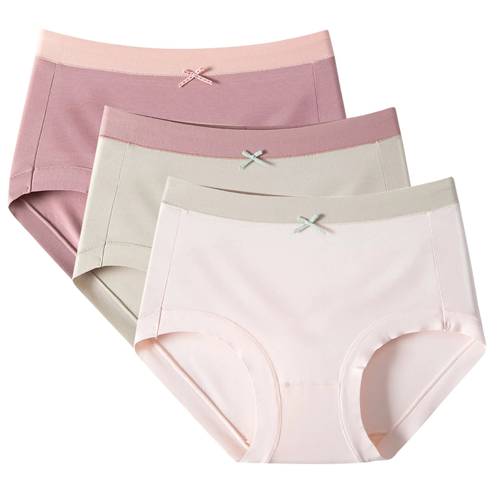 3pcs/Set Women's Cotton Panties Lady Panty Briefs Comfortable Soft Breathable Elastic Underwear Girl Underpants Aviola