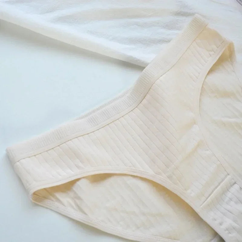 5Pcs/Set Cotton Panties Women Briefs Female Underpants Solid Color Seamless Underwear M-XL Sexy Lingerie Comfort Intimates Aviola