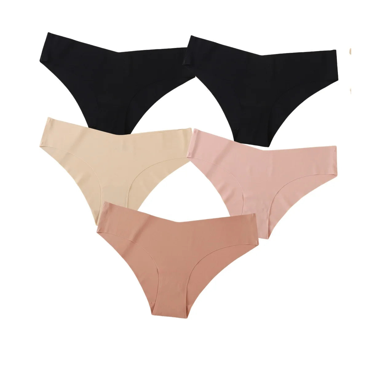 5Pcs/Set Women Panties Seamless Briefs Thin Female Vneck Underpants Summer Soft Panties Sexy Lingerie Underwear Underwear Aviola