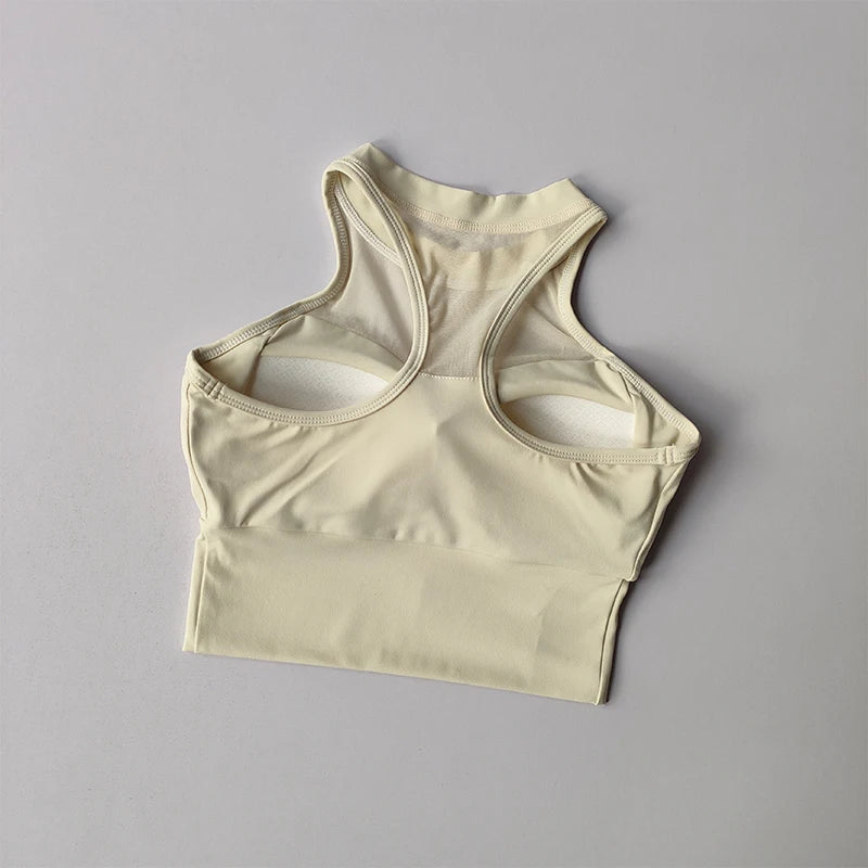 Women Breathable Mesh Shockproof Padded Gym Running Seamless Fitness Yoga Vest Gym Bra Tops Sexy Sports Bras for Women Gym Top Aviola
