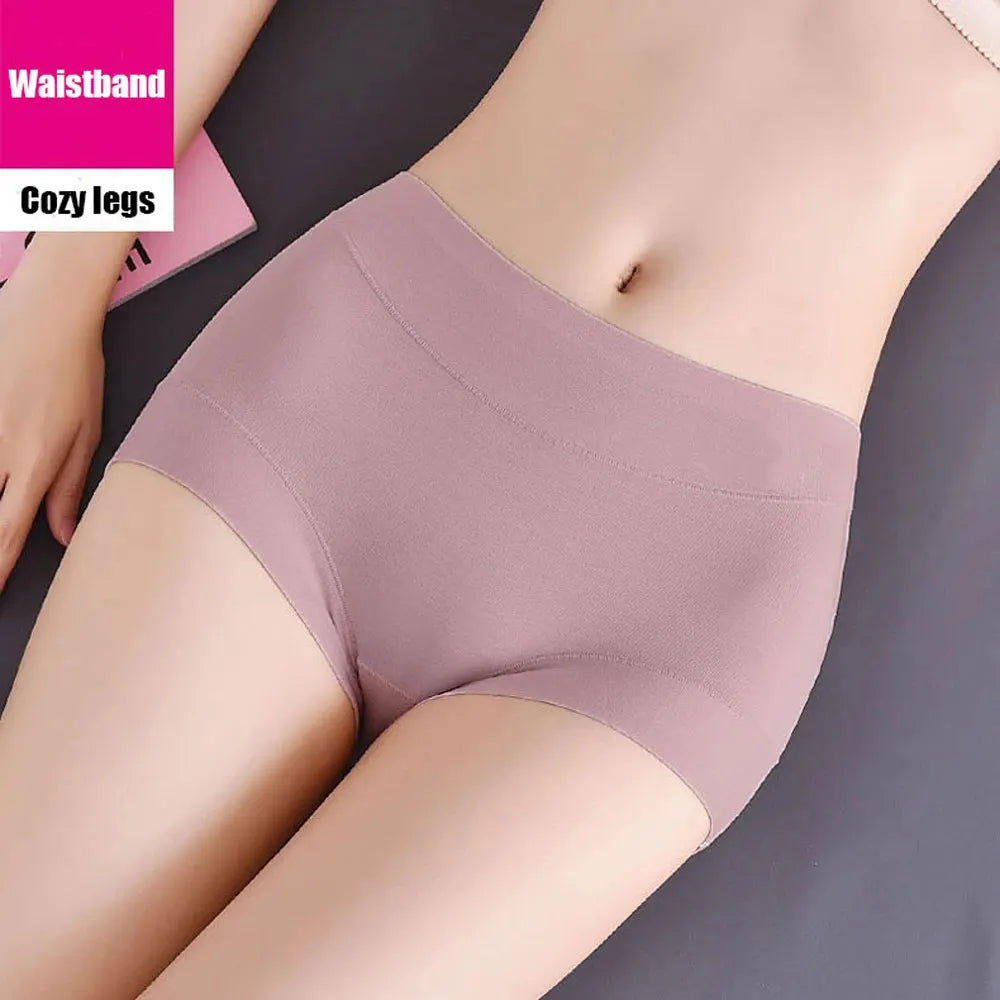 Womens Cotton Panties Comfortable Briefs Underpants High Waist Underwear Soft Breathable Elastic Ladies Underwears Aviola