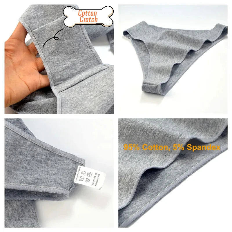 Women's 3pcs/Set Low-rise Cotton Panties Girl Underwear 2025 New Panties Low Waist Panty Breathable Soft ladies Briefs Multipack Aviola