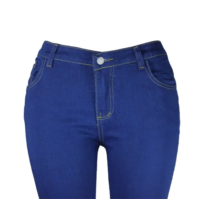 Sheath Pencil Jeans Women Pants Solid Vintage Skinny Ankle Length Pants Denim Mid Waist Washed 2025 Streetwear Slim Fit Jean Aviola