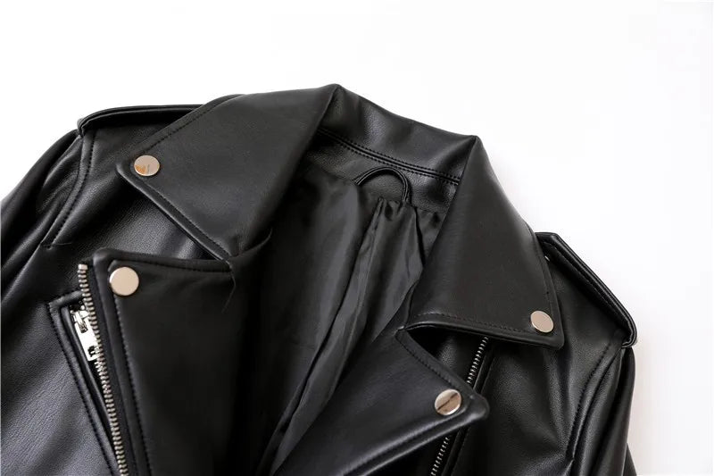 RARF Spring and Autumn 2024 The new belt detachable epaulet motorcycle jacket leather jacket Aviola