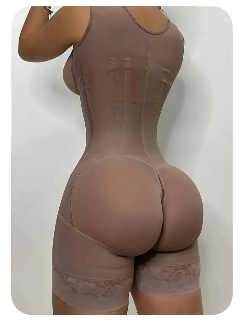 Body Shaper Women Colombian Fajas Shapewear Bodysuit 9-bone High Compression Girdles Double Tummy Control Full Body Open Crotch Aviola