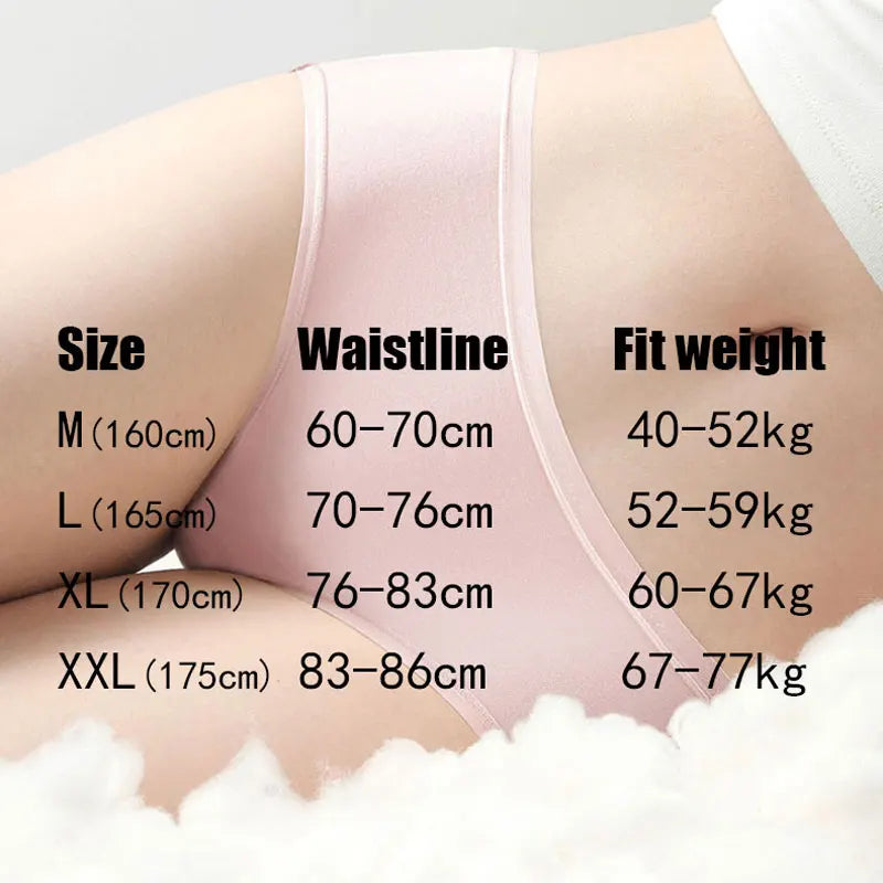 3pcs/Set Women's Mid-Waist Cotton Underwear Lingerie Breathable Female Girl Briefs Comfortable Lady Soft Panties Aviola