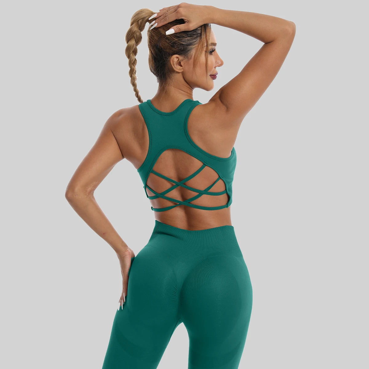 Seamless High Waist Leggings Tracksuit for Women, Yoga Sets, Sportswear, Workout, Sports Bra, Gym Clothing Aviola