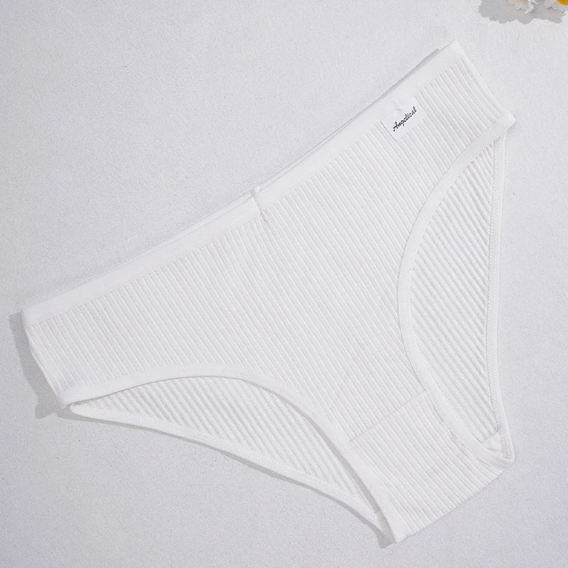 5PCS/Set Seamless Solid Underwear, simple Designed Women's Panties, Comfortable, Soft, Breathable, Elastic, Cotton Briefs Aviola