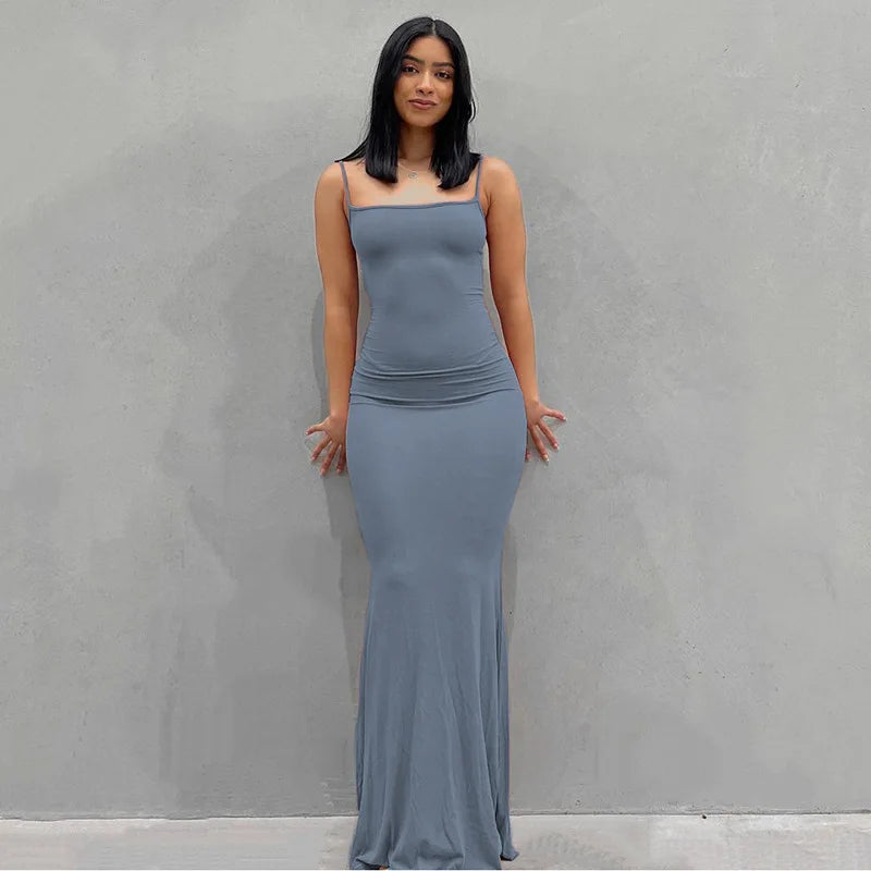 Y2K summer casual style Japanese and Korean casual women's suspender style collarless dress dress Aviola