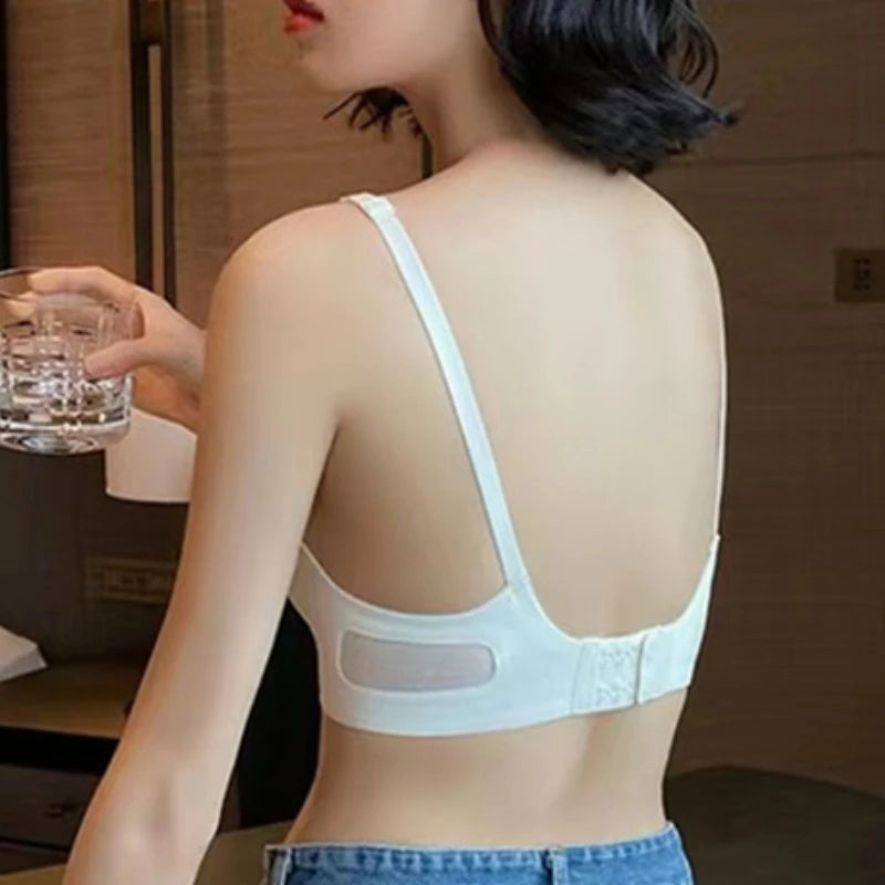 2Pcs/Set Seamless Bras for Women Non-wire Invisible Deep V Bralette Female Push Up Bras Underwear Sexy Lingerie Aviola