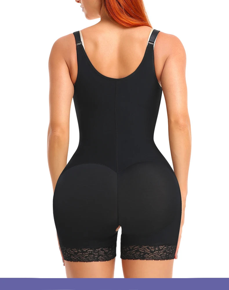 Women's Shapewear Bodysuit  Slimming  Butt Lifter Full Body Shaper Bbl Tummy Control Open Crotch Ziper Design Fajas Reductoras Aviola