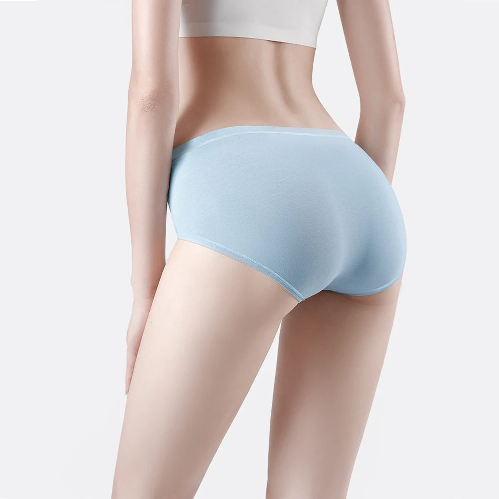 5PCS Women's Panties Modal Seamless Breathable Mid-waist Briefs Soft Underpants Lingerie Aviola