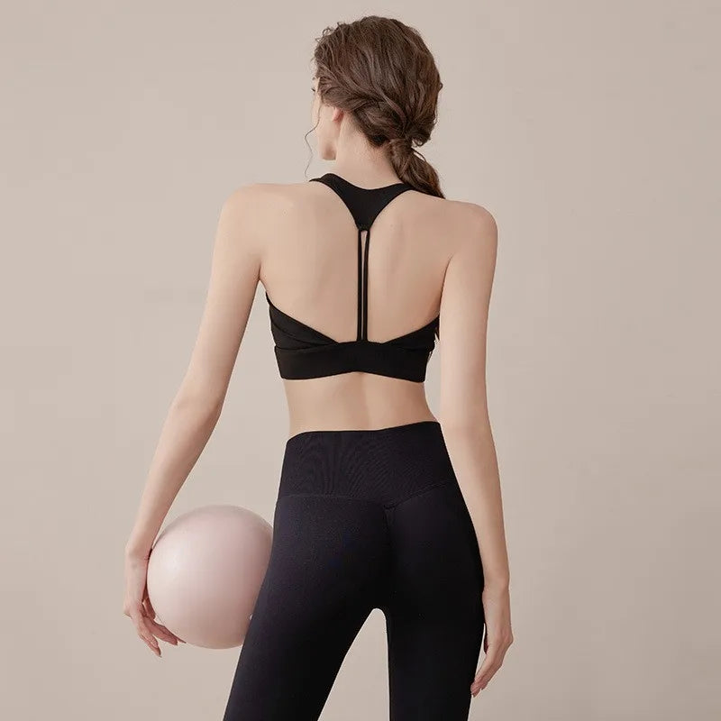 Women's High-Intensity Sports Underwear Shock-Proof Anti-Sagging Yoga Vest Bra Beauty Back Running Bras Fitness Tops Gym Bra Aviola