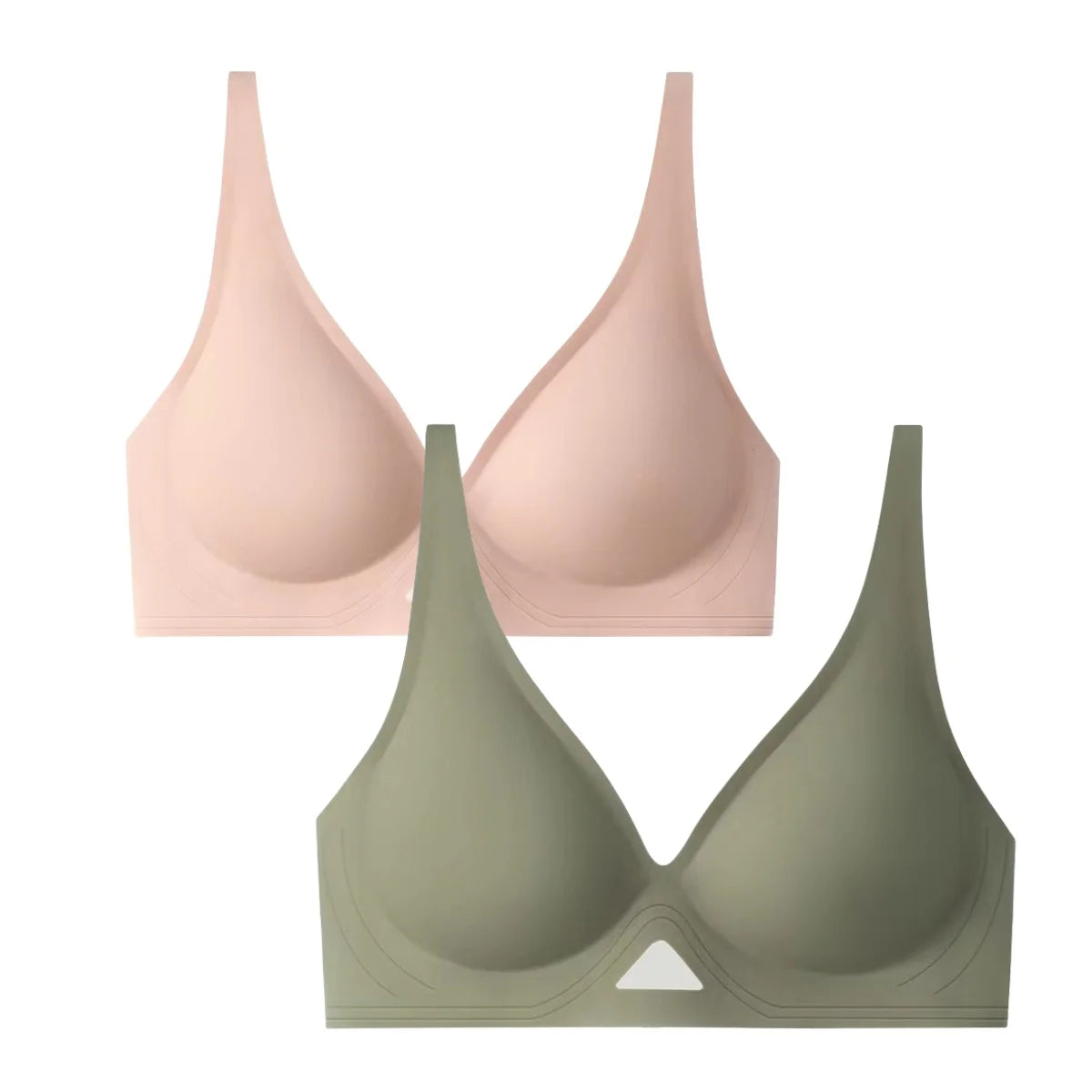 2Pcs/Set Seamless Bras for Women Non-wire Invisible Deep V Bralette Female Push Up Bras Underwear Sexy Lingerie Aviola