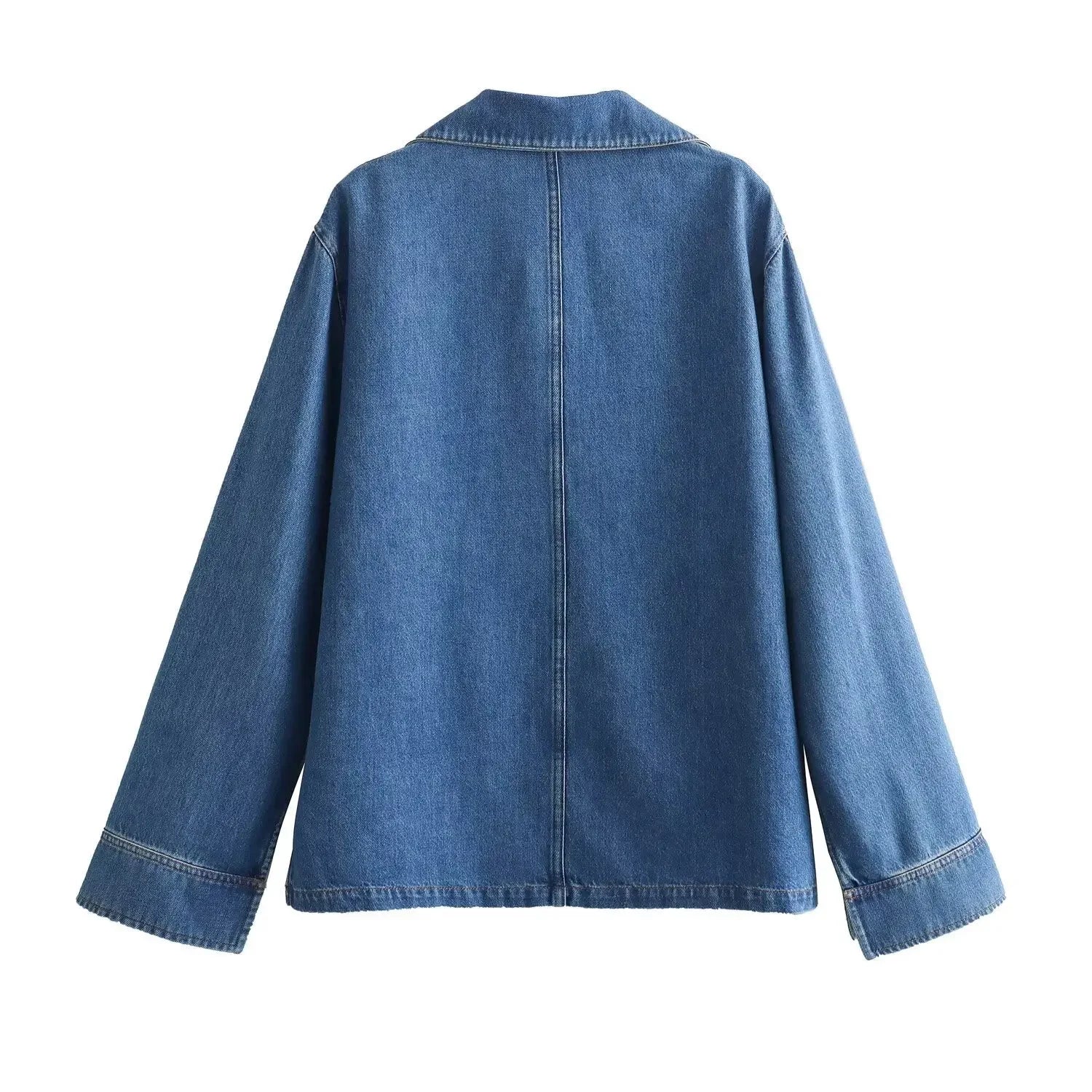 Two Piece Sets Women Denim Top Straight Wide Leg Pants Mom Jeans Matching Sets Lace Up Trousers Ensemble Streetwear Outfits Aviola