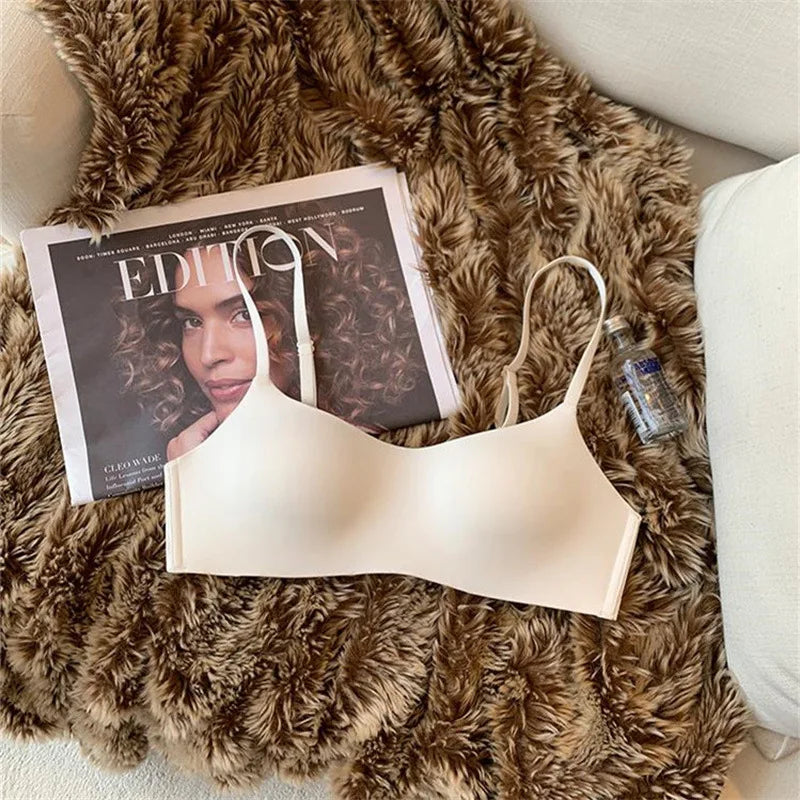 3Pcs/Lot Non-wire Push Up Bras For Women Seamless Underwear Female Sexy Lingerie 1/2 Cup Non-detachable Brassieres Aviola