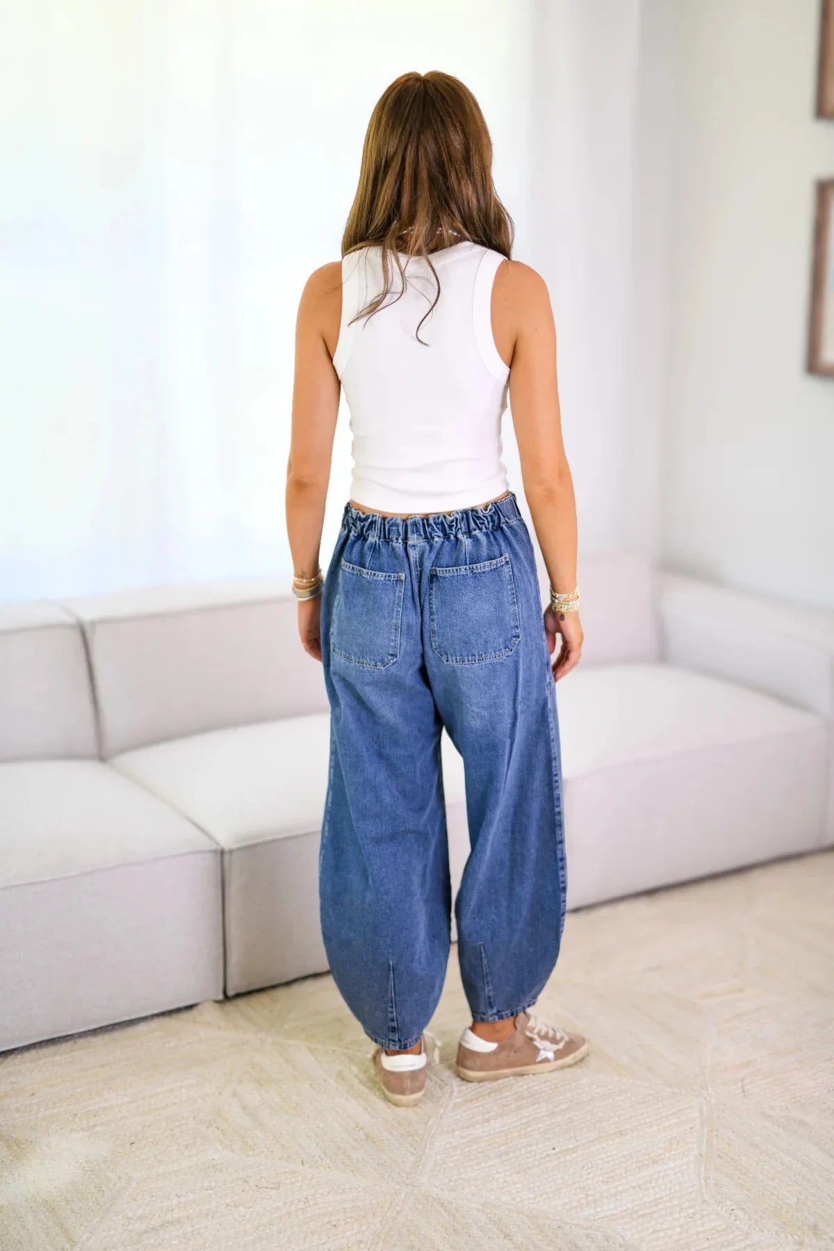 Jeans Denim Pant Women Long Pants Lace Up High Elastic Waist Mom Jeans Straight Trousers Y2k Splice Elegant Streetwear Spring Aviola